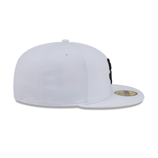 New Era San Diego Padres Color Basic 59FIFTY Fitted Hat- White/Black product image 4, provided for visual reference and