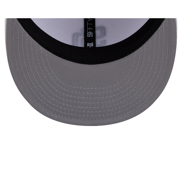 New Era San Diego Padres Color Basic 59FIFTY Fitted Hat- White/Black product image 7, provided for visual reference and