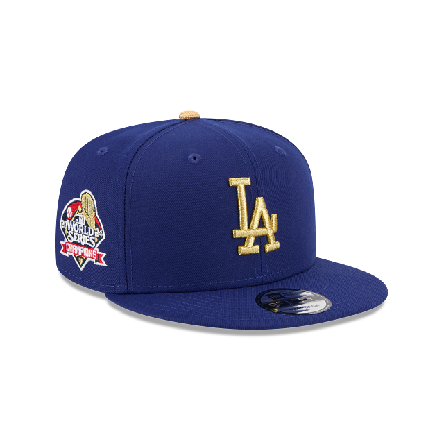 New Era Los Angeles Dodgers 2024 World Series Side Patch 9FIFTY Snapback Hat-Royal/Gold product image 1, provided for visual