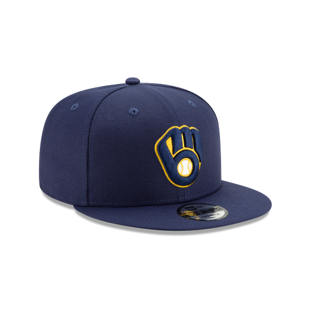 Milwaukee Brewers NEW ERA BASIC OTC COLLECTION Snapback 9FIFTY-NAVY product image 1, provided for visual reference and