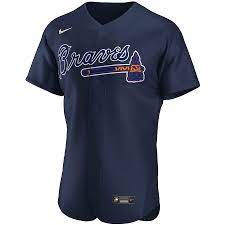 Atlanta Braves Nike Navy Alternate Jersey for Men product image 1, provided for visual reference and product detail review