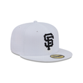New Era San Francisco Giants Color Basic 59FIFTY Fitted Hat - White/Black product image 1, provided for visual reference and