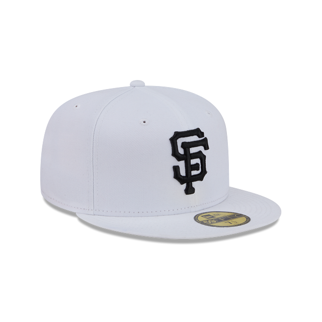 New Era San Francisco Giants Color Basic 59FIFTY Fitted Hat - White/Black product image 1, provided for visual reference and