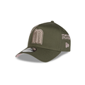 New Era Mexico Anniversary Series A-Frame 9FORTY Adjustable Hat-Olive Green/Pink product image 1, provided for visual
