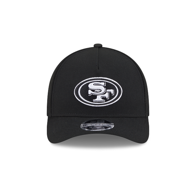 New Era San Francisco 49ers M-Crown 9FORTY A-Frame Adjustable Hat-Black/White product image 3, provided for visual reference