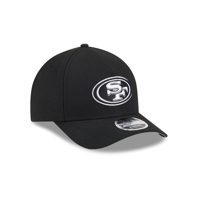 New Era San Francisco 49ers M-Crown 9FORTY A-Frame Adjustable Hat-Black/White product image 1, provided for visual reference