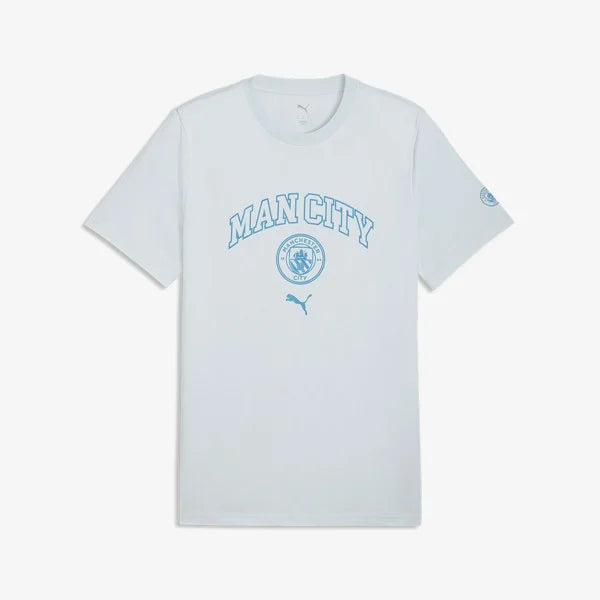 Puma Manchester City Futbol Culture T-Shirt- Baby Blue product image 1, provided for visual reference and product detail