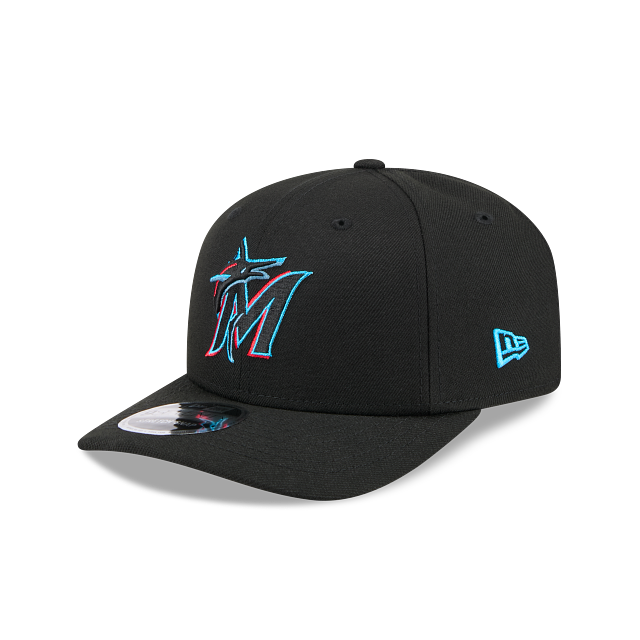 New Era Miami Marlins 9SEVENTY Stretch-Snap Hat product image 2, provided for visual reference and product detail review