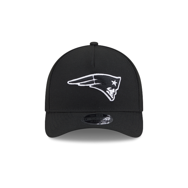 New Era New England Patriots M-Crown 9FORTY A-Frame Adjustable Hat-Black/White product image 3, provided for visual