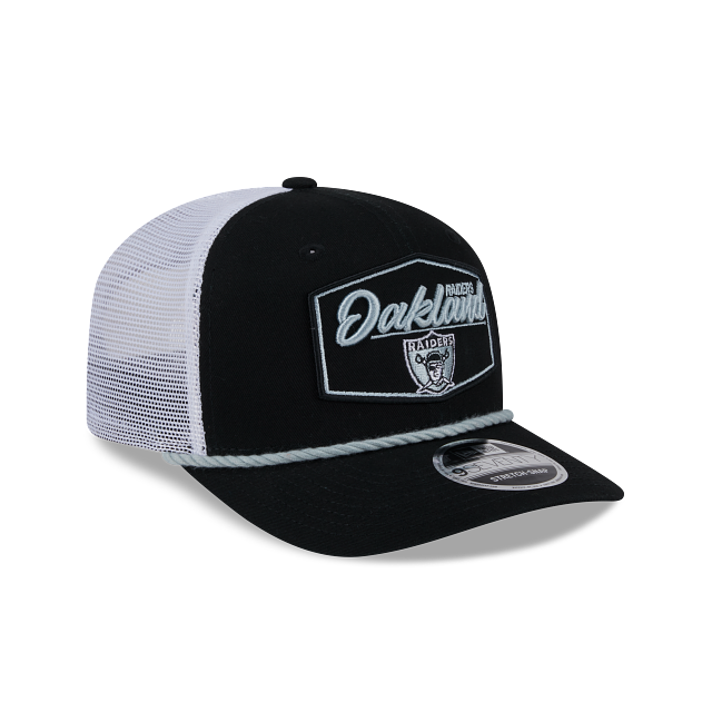New Era Las Vegas Raiders Rope 9SEVENTY Trucker Stretch-Snap Adjustable Hat product image 1, provided for visual reference
