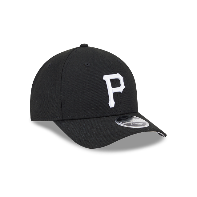 New New Pittsburg Pirates 9FORTY M-Crown Adjustable Hat-Black on White product image 1, provided for visual reference and