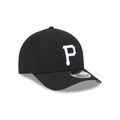 New New Pittsburg Pirates 9FORTY M-Crown Adjustable Hat-Black on White product image 1, provided for visual reference and