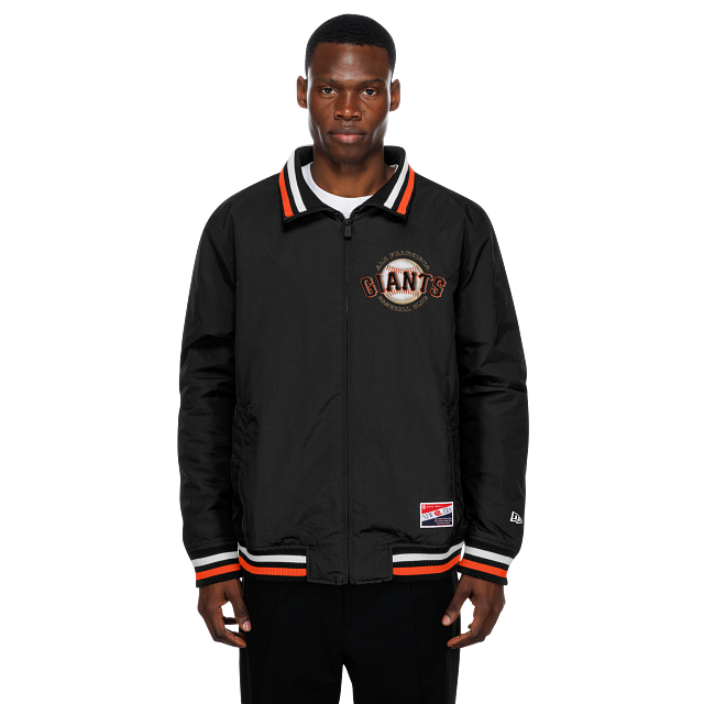 New Era Men San Francisco Giants Throwback Nylon Full- Zip Jacket product image 1, provided for visual reference and product