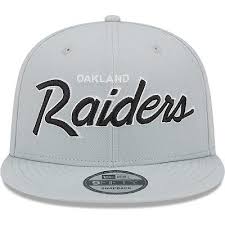 New Era Las Vegas Raiders Script 9FIFTY Snapback Hat - Grey product image 2, provided for visual reference and product