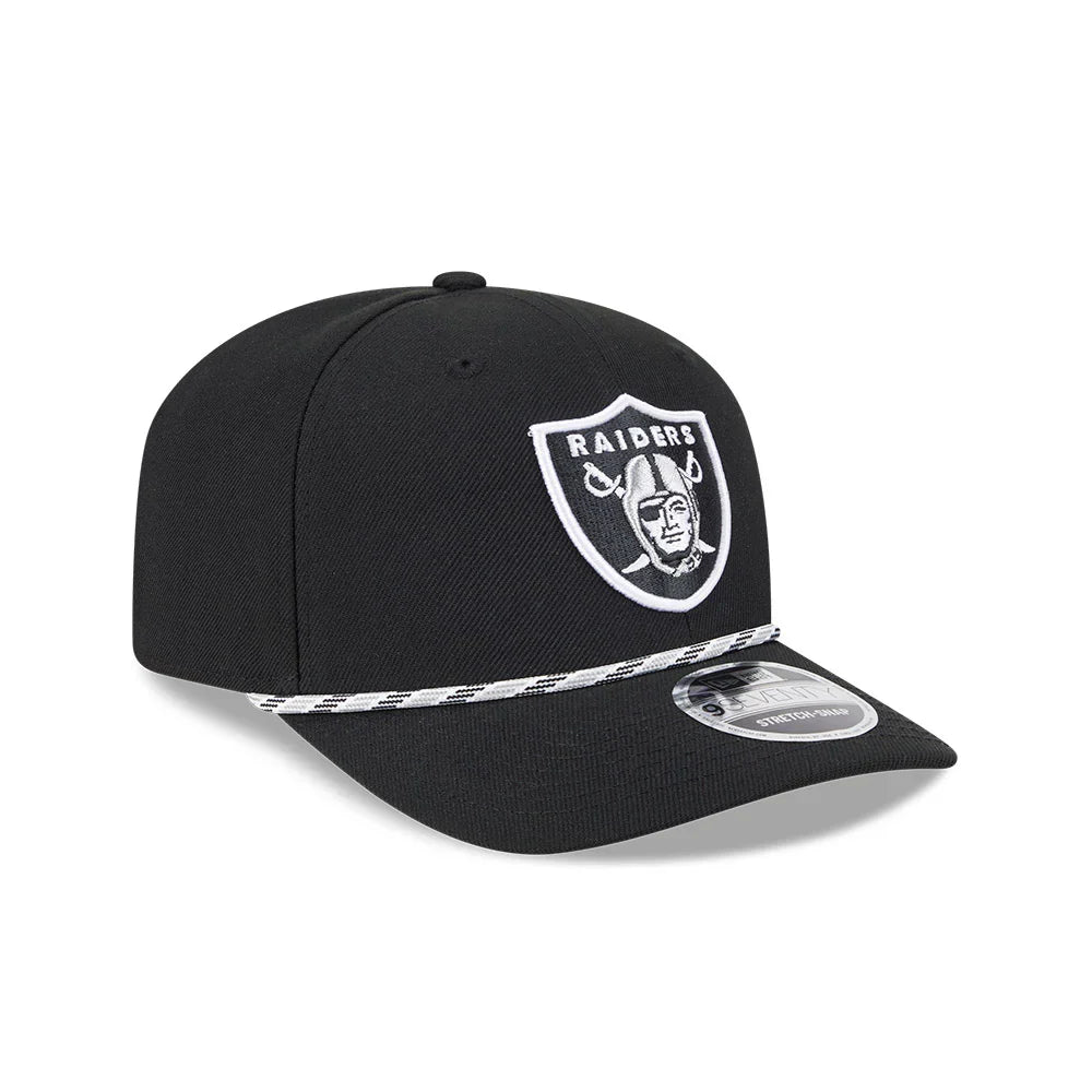 New Era Youth Las Vegas Raiders Multi-Rope 9SEVENTY Stretch-Snap Hat- Black product image 1, provided for visual reference
