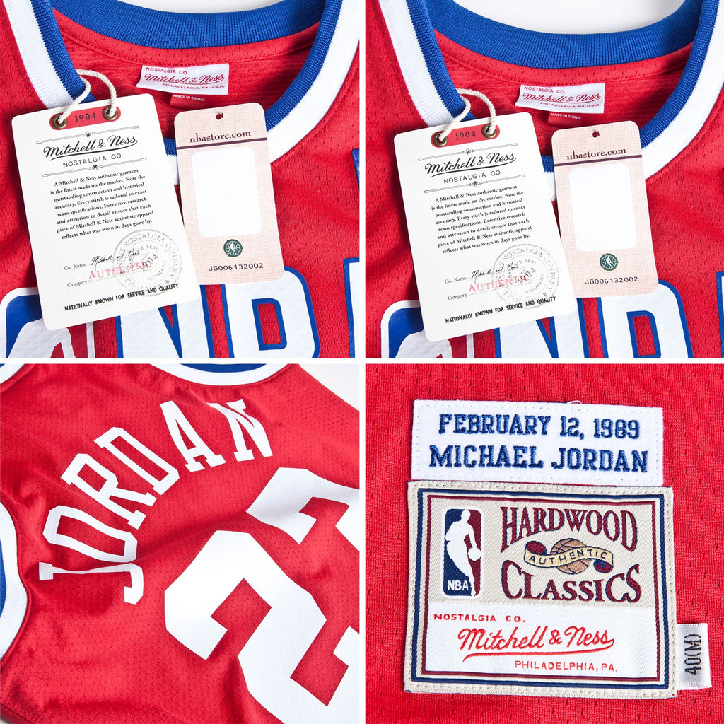 NBA All-Star East Mitchell & Ness Michael Jordan 1989 Authentic Jersey - Red - Men product image 4, provided for visual