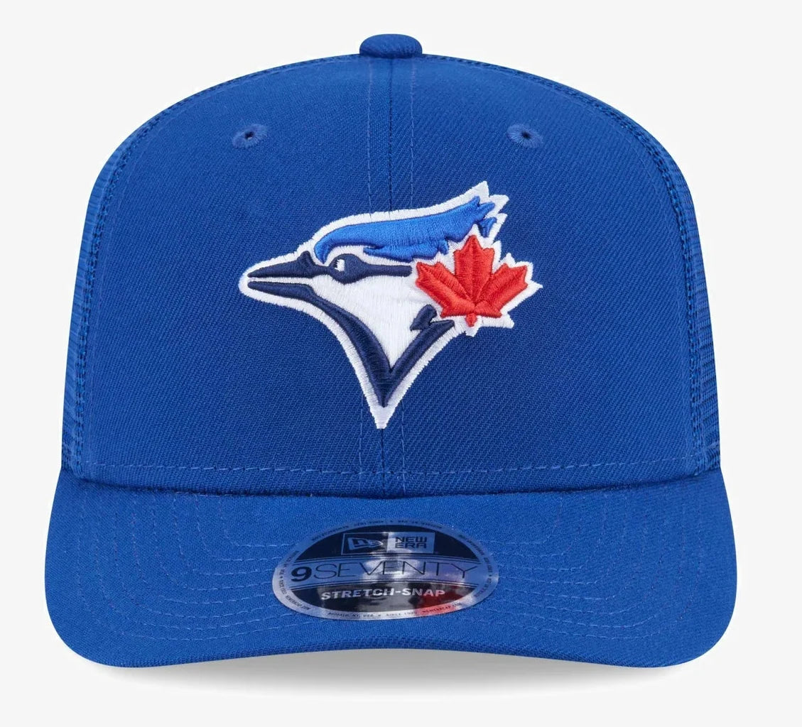 New Era Toronto Blue Jays Team 9SEVENTY Stretch-Snap Trucker Hat product image 3, provided for visual reference and product