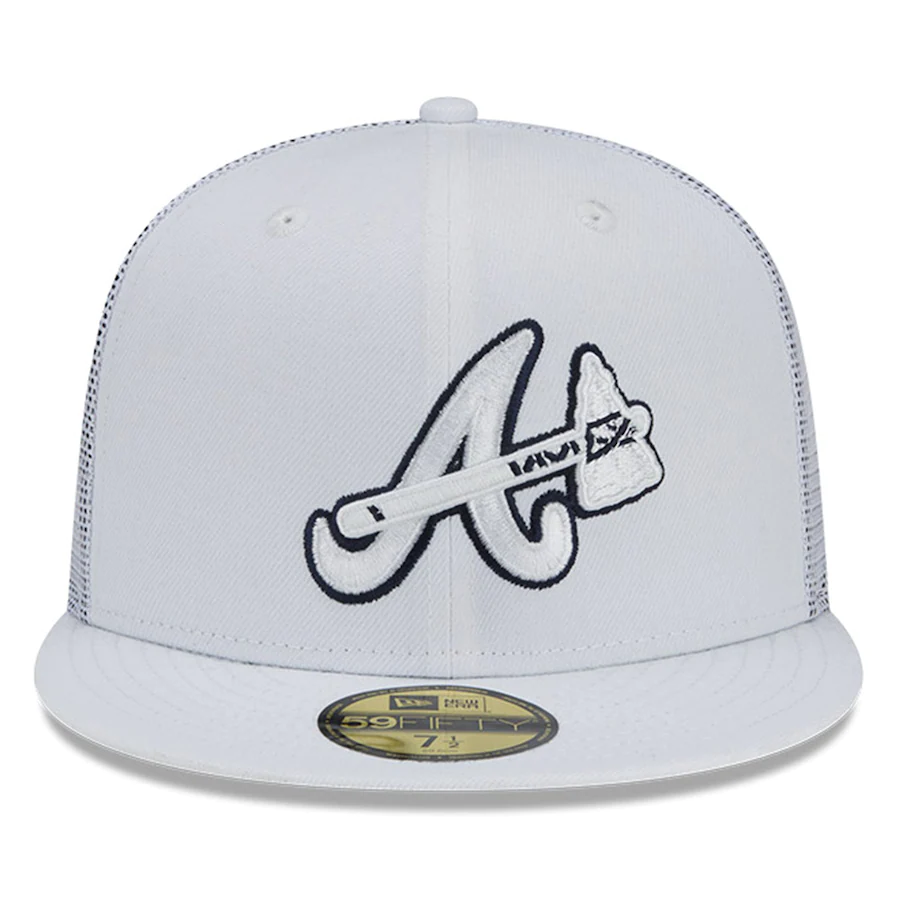 New Era Atlanta Braves 2022 Batting Practice 59FIFTY Fitted Hat - White product image 2, provided for visual reference and