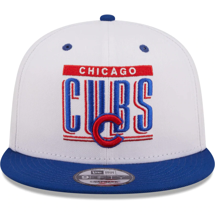 New Era Chicago Cubs Retro Title 9FIFTY Snapback Hat - White/Royal product image 3, provided for visual reference and