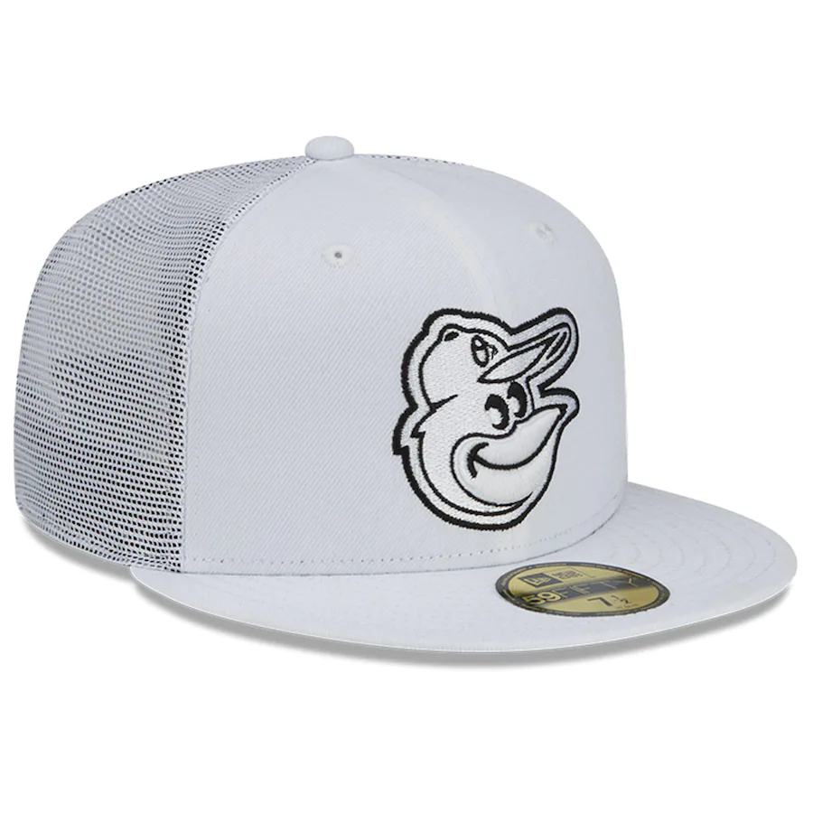 Baltimore Orioles New Era 2022 Batting Practice 59FIFTY Fitted Hat - White product image 3, provided for visual reference