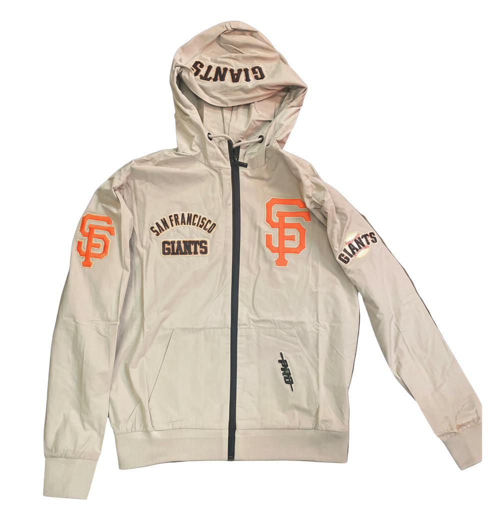 Pro Standard Men San Francisco Giants Hybrid Woven Jacket-Khaki product image 5, provided for visual reference and product