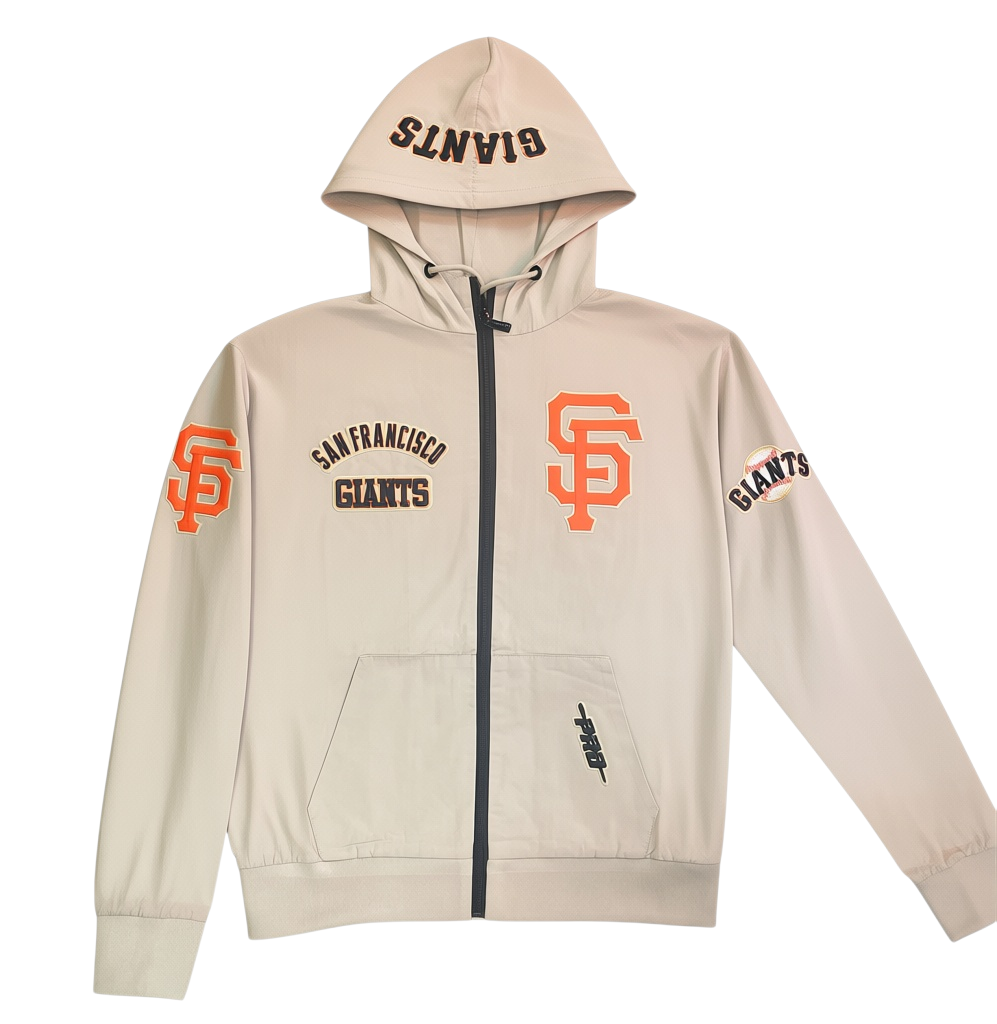 Pro Standard Men San Francisco Giants Hybrid Woven Jacket-Khaki product image 1, provided for visual reference and product