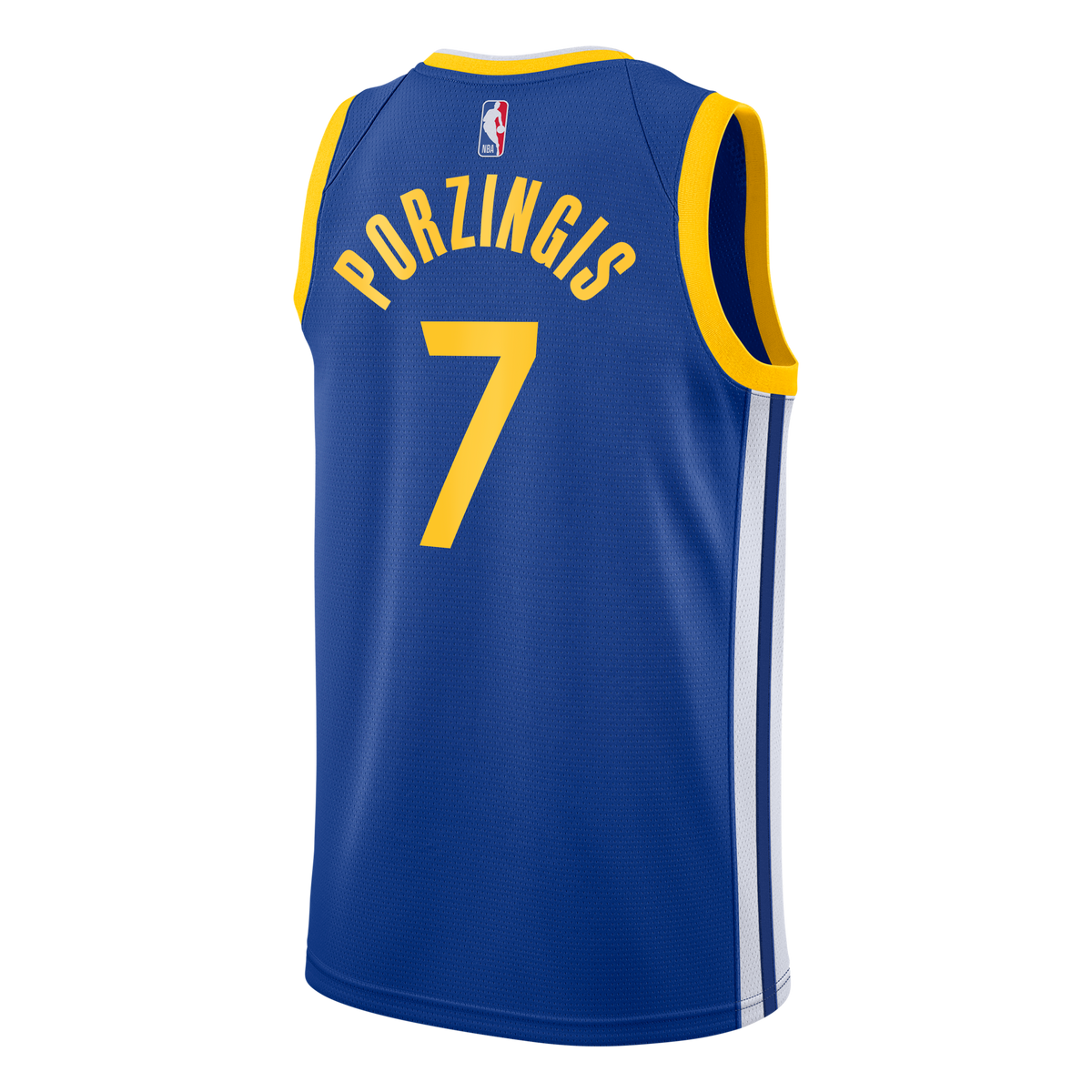 Golden State Warriors Nike Icon Edition Swingman Jersey - Royal - Kristaps Porziņģis - Youth product image 4, provided for