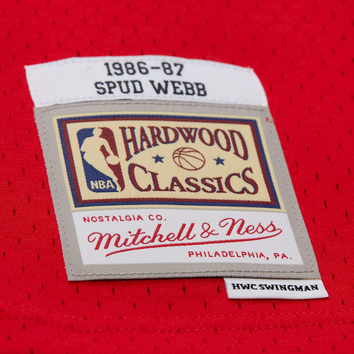 Atlanta Hawks Mitchell & Ness Swingman Jersey Road Spud Webb 1986-87 product image 7, provided for visual reference and