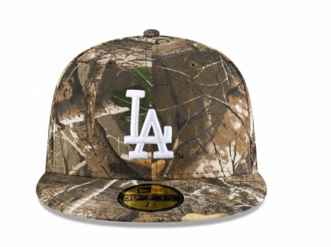 New Era Los Angeles Dodgers Real Tree On White 59Fifty Fitted product image 2, provided for visual reference and product