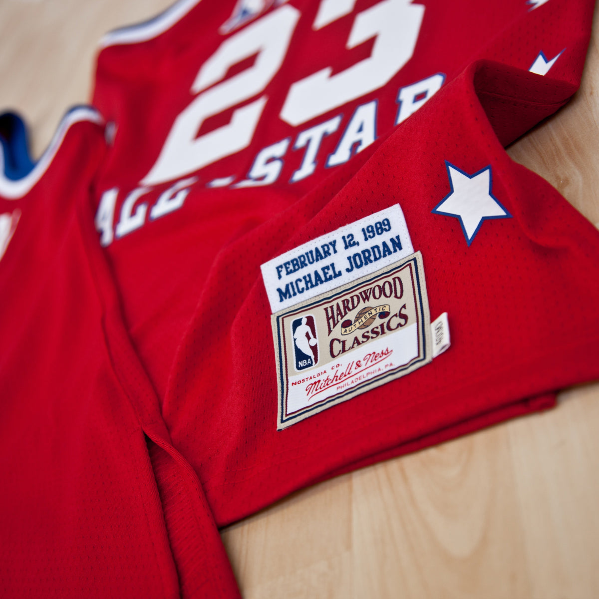 NBA All-Star East Mitchell & Ness Michael Jordan 1989 Authentic Jersey - Red - Men product image 3, provided for visual