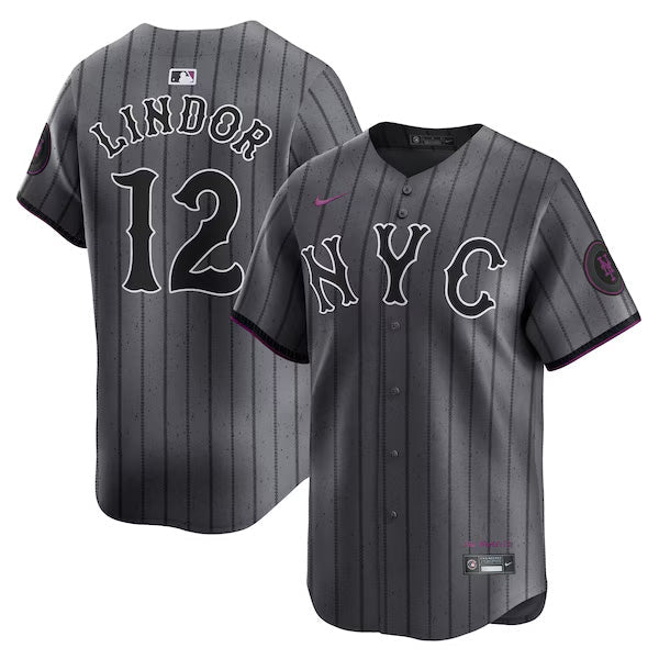 Francisco Lindor New York Mets City Connect Jersey – Gray product image 1