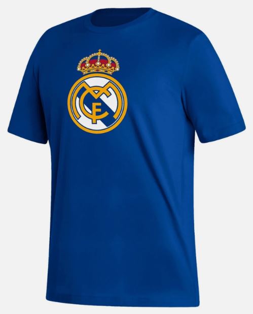 Adidas Real Madrid Crest T-Shirt product image 1, provided for visual reference and product detail review