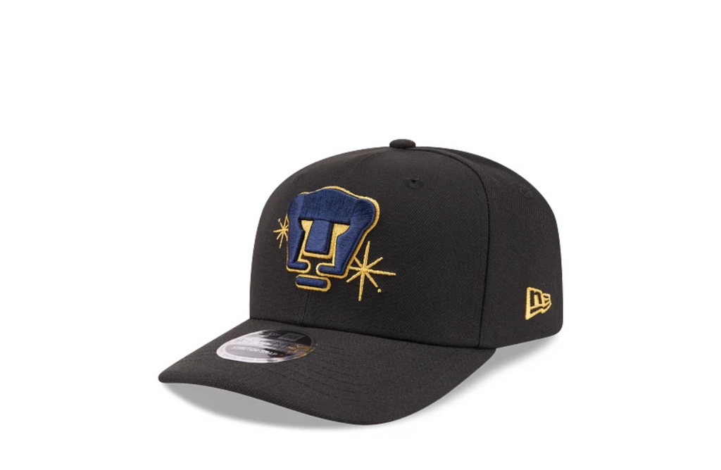 New Era Pumas UNAM 9Seventy Cap "Pumas" Side Patch Strech-Snap - Black product image 3, provided for visual reference and