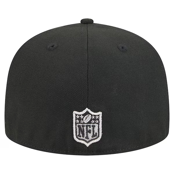 New Era Las Vegas Raiders Break 59FIFTY Fitted Hat-Black/Silver product image 4, provided for visual reference and product