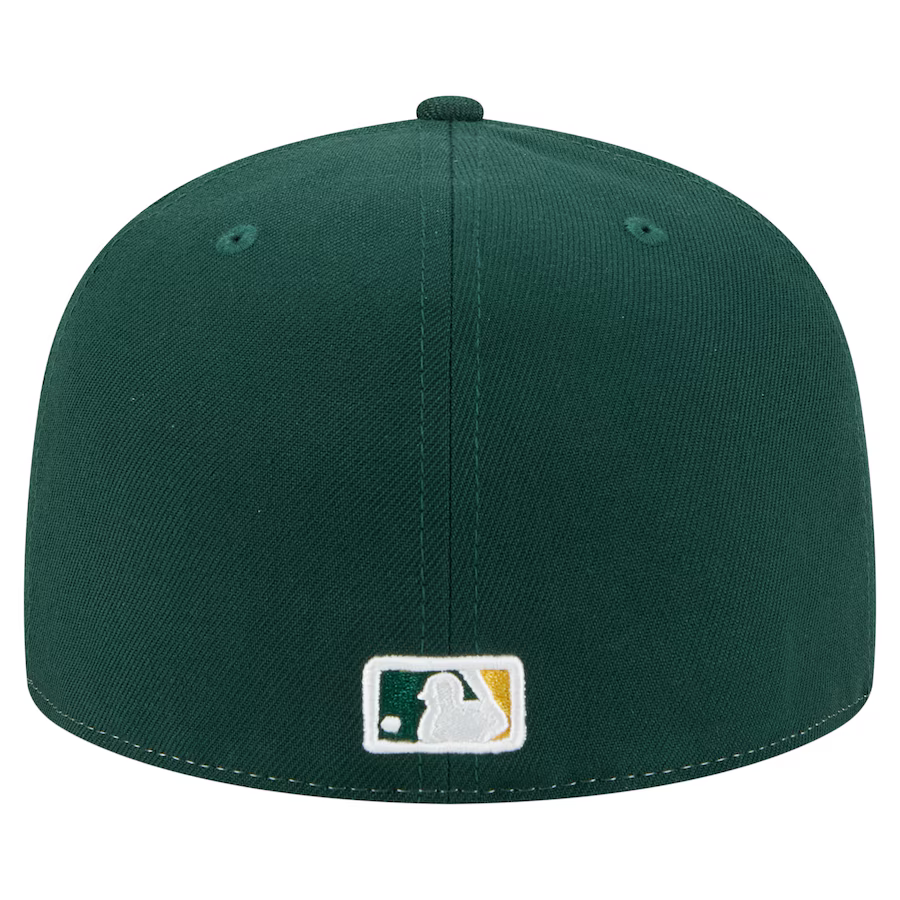 New Era Athletics Repeat 59FIFTY Fitted Hat-White/Green product image 4, provided for visual reference and product detail