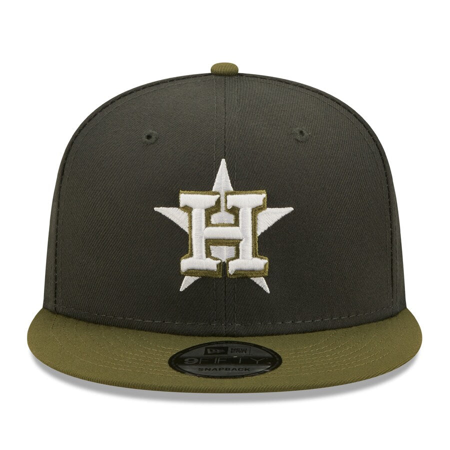 New Era Houston Astros 2-Tone Color Pack 9FIFTY Snapback Hat-Grey/Olive product image 2, provided for visual reference and