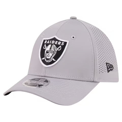 New Era Men Las Vegas Raiders NFL 39THIRTY Hat - Grey product image 1, provided for visual reference and product detail