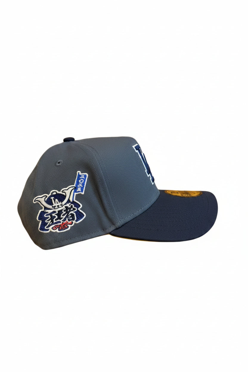 New Era Los Angeles Dodgers Dodgers a-frame Dark Gray with Samurai side patch product image 2, provided for visual reference