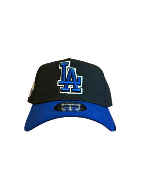 New Era Los Angeles Dodgera Black/Blue Back2back champs patch A-Frame product image 1, provided for visual reference and