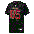 Nike Youth San Francisco 49ers George Kittle Carbon Black Jersey product image 1, provided for visual reference and product
