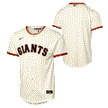Nike Youth San Francisco Giants Home Baseline Jersey-Cream product image 1, provided for visual reference and product detail