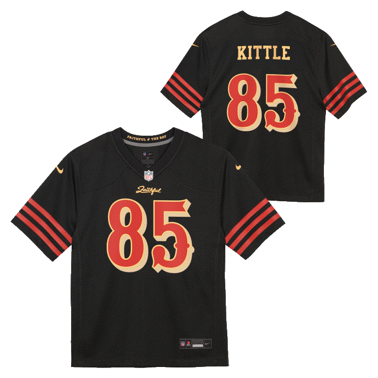 Toddler Nike George Kittle San Francisco 49ers Rivalry Jersey product image 3, provided for visual reference and product