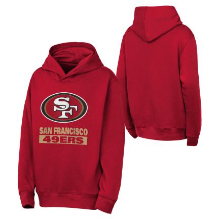 San Francisco 49ers Little Kid's Back To Basics Fleece Hoodie product image 3, provided for visual reference and product