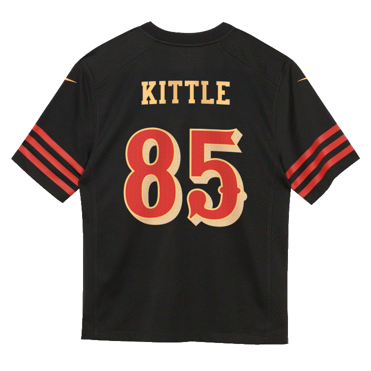 Toddler Nike George Kittle San Francisco 49ers Rivalry Jersey product image 2, provided for visual reference and product