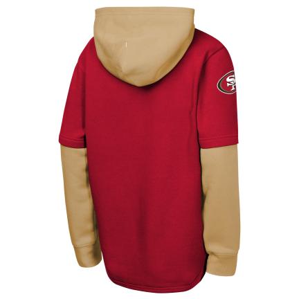 Youth San Francisco 49ers BOMB MIXED MEDIA Fleece Hoodie product image 3, provided for visual reference and product detail