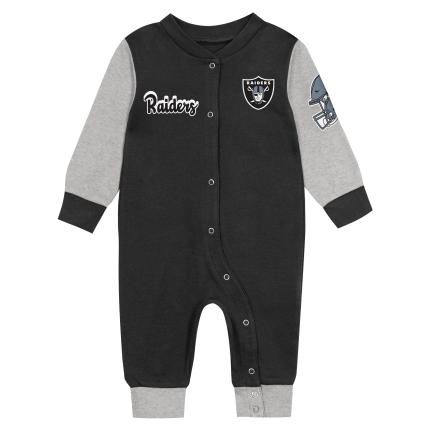 Infants Las Vegas Raiders ENDZONE SNUGGLER LS COVERALL product image 1, provided for visual reference and product detail