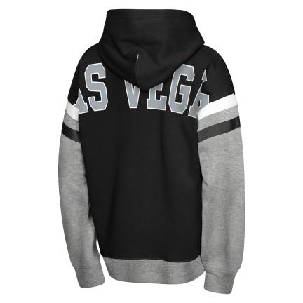Youth Las Vegas Raiders Pass Rush Pull Over Fleece Hoodie product image 2, provided for visual reference and product detail