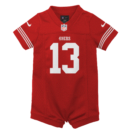 Brock Purdy San Francisco 49ers Nike Infant Romper Game Jersey product image 1, provided for visual reference and product