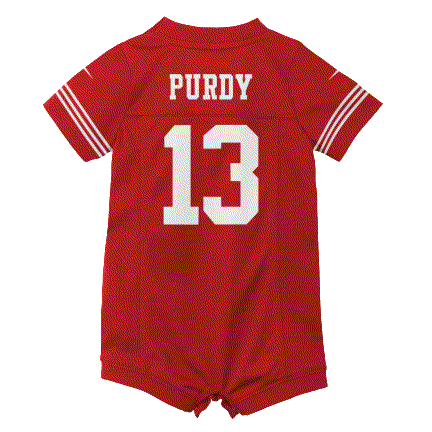Brock Purdy San Francisco 49ers Nike Infant Romper Game Jersey product image 3, provided for visual reference and product