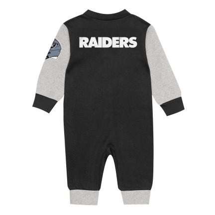 Infants Las Vegas Raiders ENDZONE SNUGGLER LS COVERALL product image 2, provided for visual reference and product detail